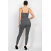 Plaid Sleeveless Zippered Jumpsuit