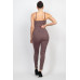 Plaid Sleeveless Zippered Jumpsuit