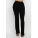 Fit And Flare Elastic Casual Pants