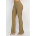 Fit And Flare Elastic Casual Pants