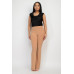Fit And Flare Elastic Casual Pants
