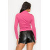 Mock Neck Ruched Solid Top