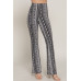 Waist Elastic Slim Flare Print Pants