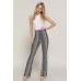 Waist Elastic Slim Flare Print Pants