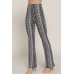 Waist Elastic Slim Flare Print Pants