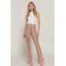 Waist Elastic Slim Flare Print Pants