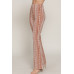 Waist Elastic Slim Flare Print Pants