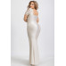Plus Satin Glitter Short Puff Sleeve Mini Dress