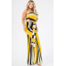Plus Colorblock Stripe 2 Piece Pants Set