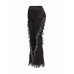Distressed Fringe Denim Flared Pant