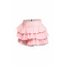 Plus Size Solid Ruffled Shorts