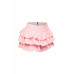 Plus Size Solid Ruffled Shorts
