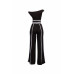 Color Contrast Detailed Off Shoulder Set
