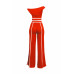 Color Contrast Detailed Off Shoulder Set