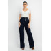 Back Shirred Ruffled Lace-up Crop Top