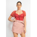 Shirred Mesh Sleeve Bodysuit