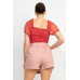 Shirred Mesh Sleeve Bodysuit