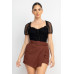 Shirred Mesh Sleeve Bodysuit