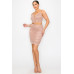 Front Lace-up Crop Top & Shirred Skirt Sets