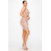 Front Lace-up Crop Top & Shirred Skirt Sets