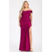 Plus Off Shoulder Draped Cross Wrap Maxidress
