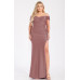 Plus Off Shoulder Draped Cross Wrap Maxidress