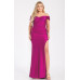 Plus Off Shoulder Draped Cross Wrap Maxidress