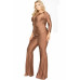 Plus Satin 3/4 Sleeve Wide Leg 2 Piece Set