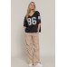 Silk Screen Print Mesh Oversize Basball T-shirt