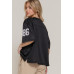 Silk Screen Print Mesh Oversize Basball T-shirt