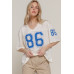Silk Screen Print Mesh Oversize Basball T-shirt
