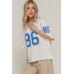 Silk Screen Print Mesh Oversize Basball T-shirt