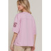 Silk Screen Print Mesh Oversize Basball T-shirt