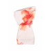 Plus Size Large Flower Printed Draped Mini Dress
