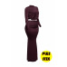 Plus Size Shirring Detailed Top & Long Skirt Set