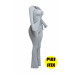 Plus Size Ribbed Pant Set With Slit Detail