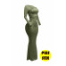 Plus Size One Side Off Shoulder Top & Skirt Set
