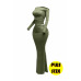 Plus Size One Side Off Shoulder Top & Skirt Set