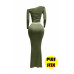 Plus Size One Side Off Shoulder Top & Skirt Set