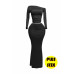 Plus Size One Side Off Shoulder Top & Skirt Set