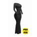 Plus Size One Side Off Shoulder Top & Skirt Set