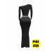 Plus Size One Side Off Shoulder Top & Skirt Set