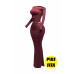 Plus Size One Side Off Shoulder Top & Skirt Set