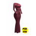 Plus Size One Side Off Shoulder Top & Skirt Set