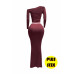 Plus Size One Side Off Shoulder Top & Skirt Set