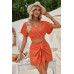 Two Pieces V Neck Ruffle Crop Shirt And Wrap Sets