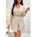 Flower Texture Cami Dress And Cardigan Sets