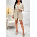 Flower Texture Cami Dress And Cardigan Sets