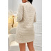 Flower Texture Cami Dress And Cardigan Sets