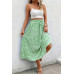 Plus Floral Print Drawstring Waist Fit Skirt